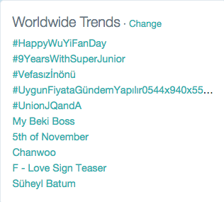 #9YearsWithSuperJunior trending worldwide
